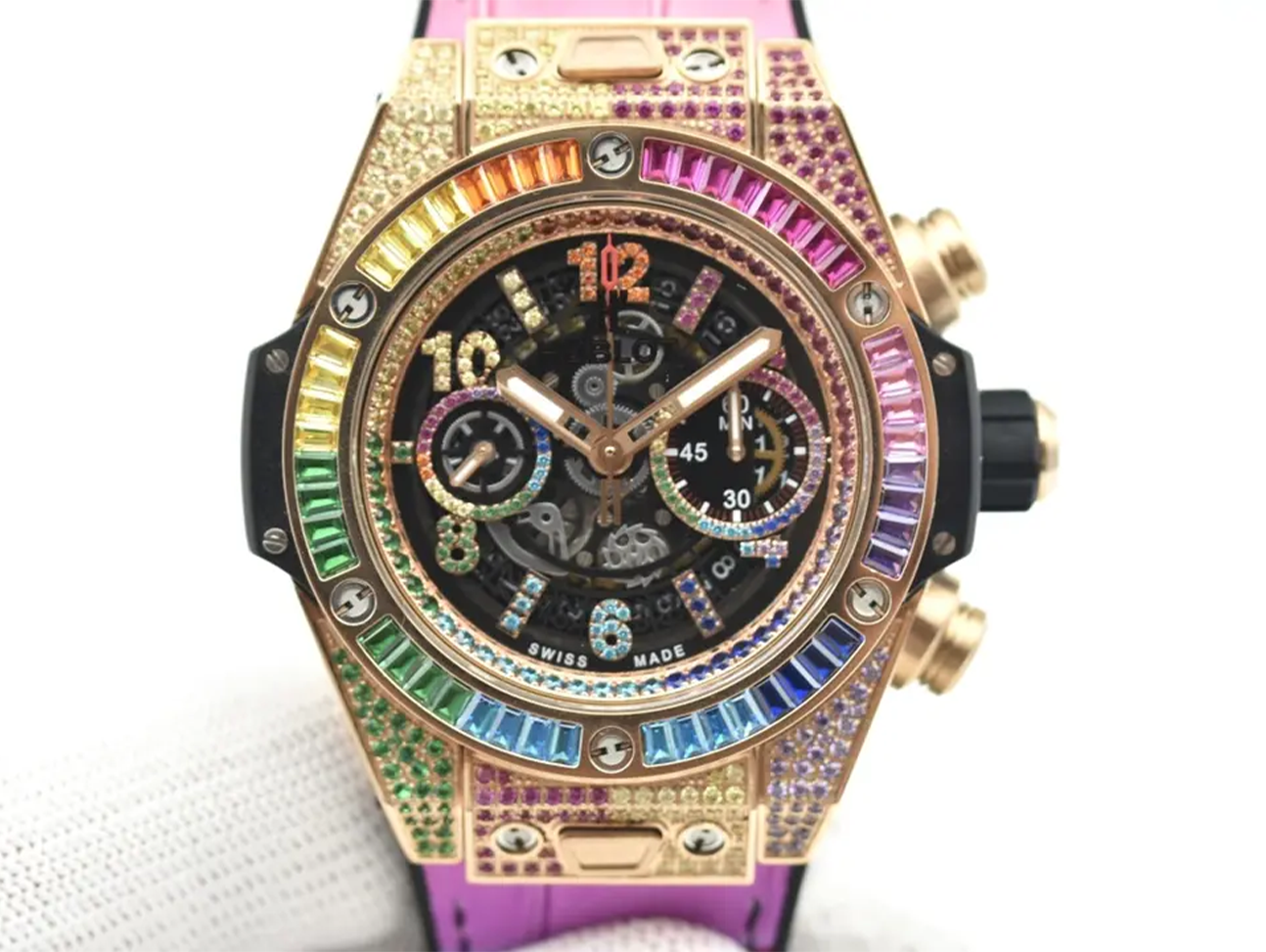 HUBLOT ビッグバン レインボー クロノグラフ 時計