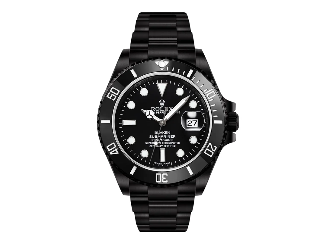 IPKブラック潜水艦の改造腕時計全黒モデル