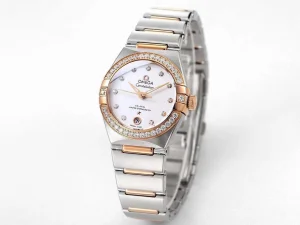 OMEGA オメガ 星座 29MM シルバーとローズゴールド 腕時計