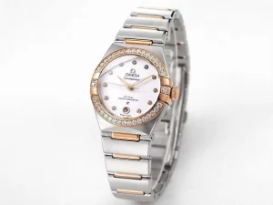 OMEGA オメガ 星座 29MM 腕時計 シルバーとローズゴールド