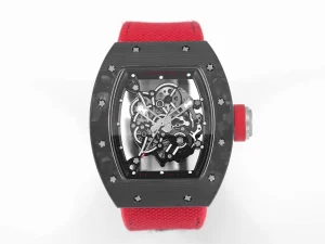 Richard Mille V5版 RM055NTPTカーボンファイバー レッドストラップ