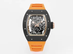 Richard Mille V5版 RM055黒陶 オレンジストラップ腕時計
