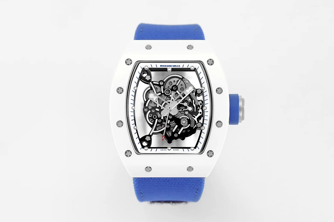 Richard Mille V5版 リチャードミル 白陶 ブルーストラップ