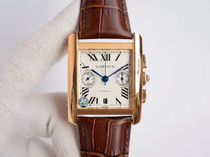 カルティエ タンク ゴールド ブラウン レザー