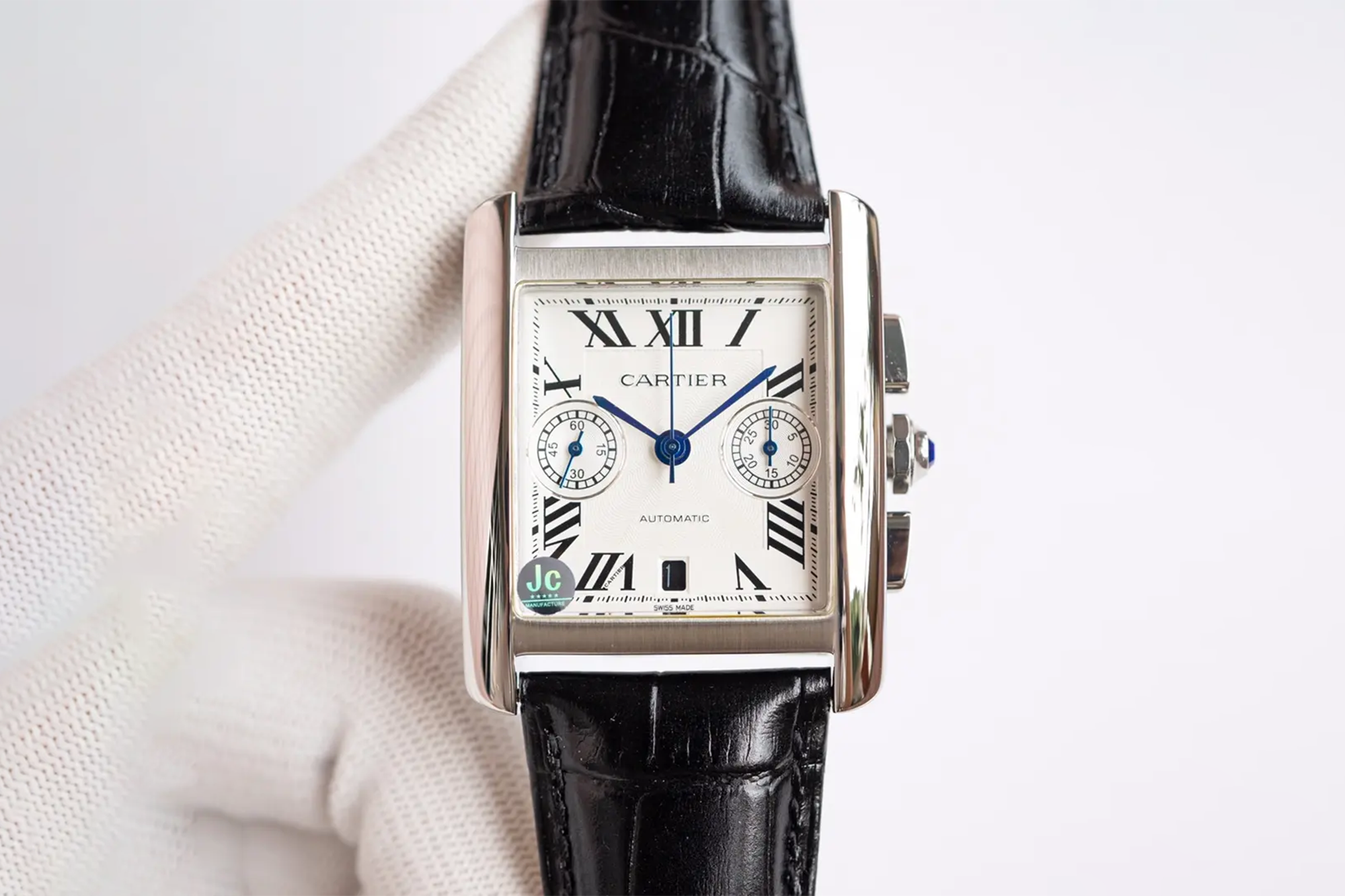 カルティエ タンク 黒 クロノグラフ W5330007