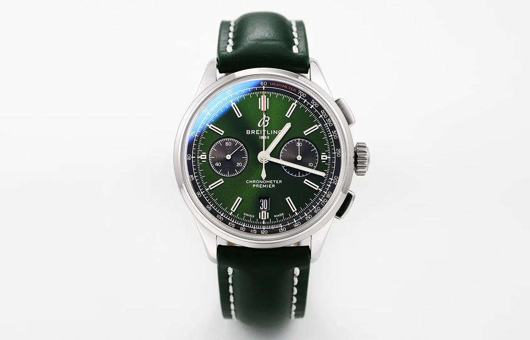 ブライトリングプレミアB01クロノグラフ緑色V2